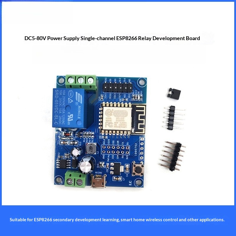 Relay 8 Channel Board - โมดูลรีเลย์ช่องสัญญาณเดียว ESP8266 WiFi รองรับแหล่งจ่ายไฟ DC 8-80V