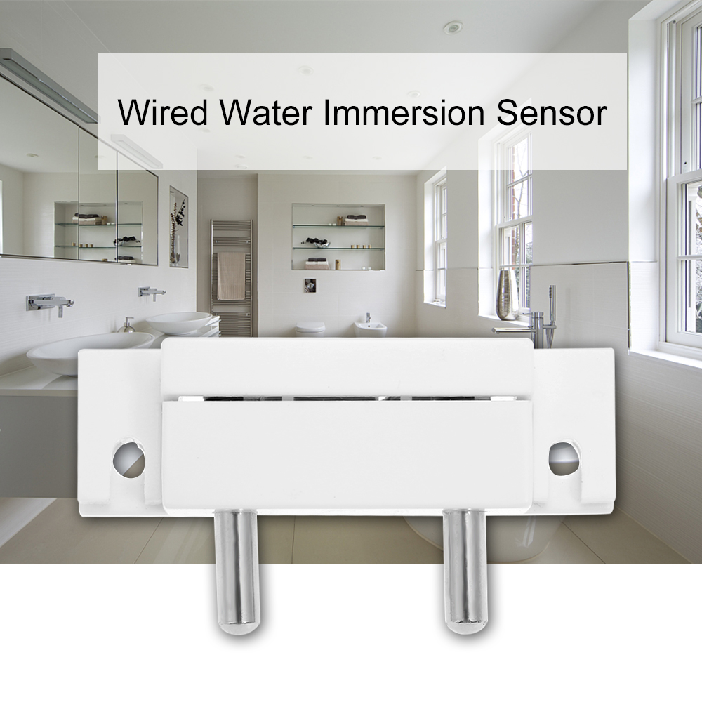 Water Leak Detector Wired - เซ็นเซอร์วัดระดับน้ำแบบจุ่มน้ำ พร้อมระบบแจ้งเตือนน้ำล้นและตรวจจับการรั่วไหล หัววัดสำหรับระบบสัญญาณเตือนภัยความปลอดภัยในบ้าน