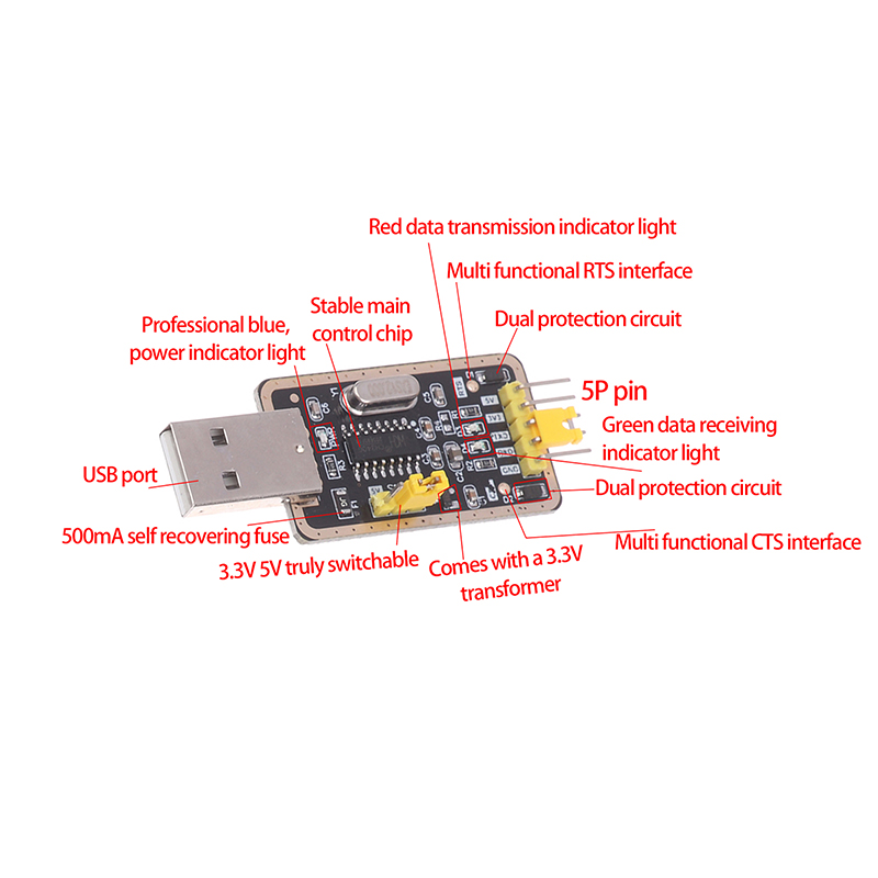 โมดูลพอร์ตอนุกรม CH340G ตัวแปล - Home Automation Arduino บทวิจารณ์และราคา